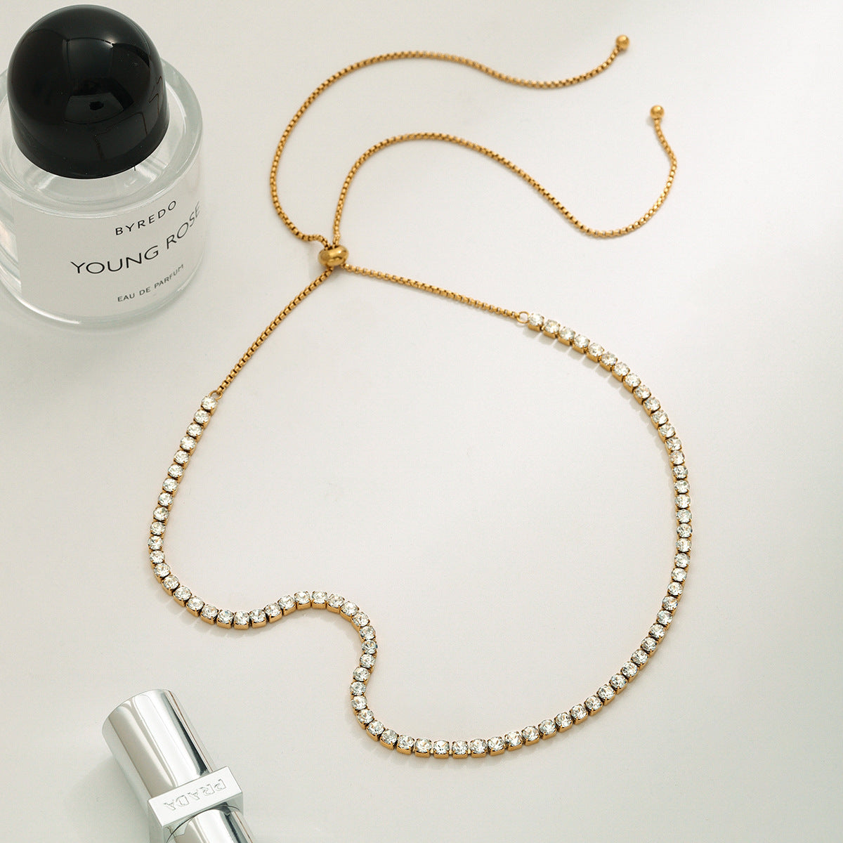 Elegant Geometric Round Stainless Steel Necklace with Cubic Zirconia and Titanium Steel Pendant for Women