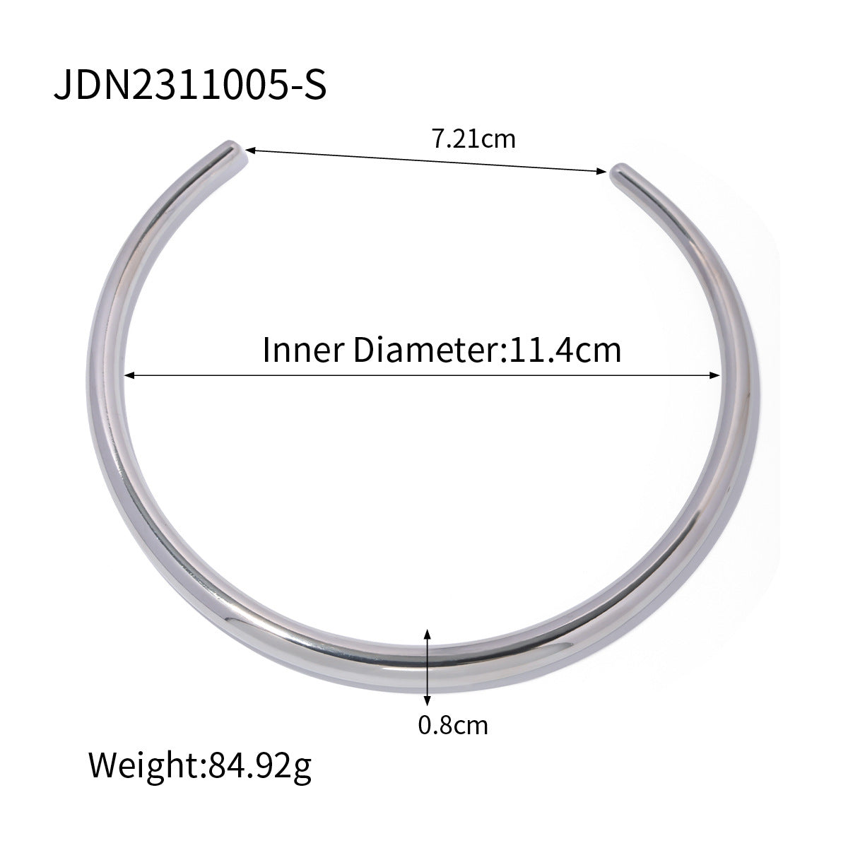 Minimalist Oval Bead Bracelet in Stainless Steel with Gold Plating for Women