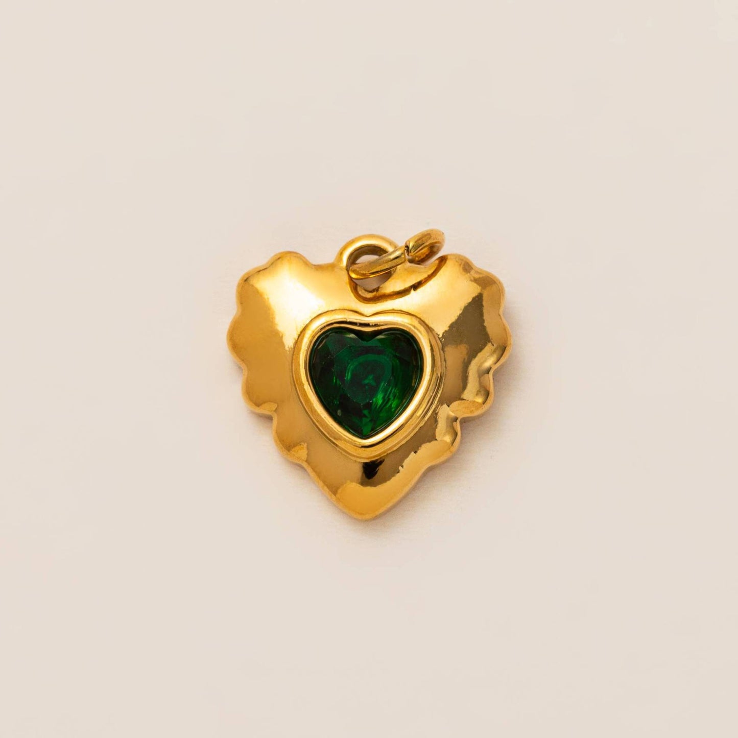 Vintage Luxury Heart Geometric Stainless Steel Plated Drip Oil Charm Bar
