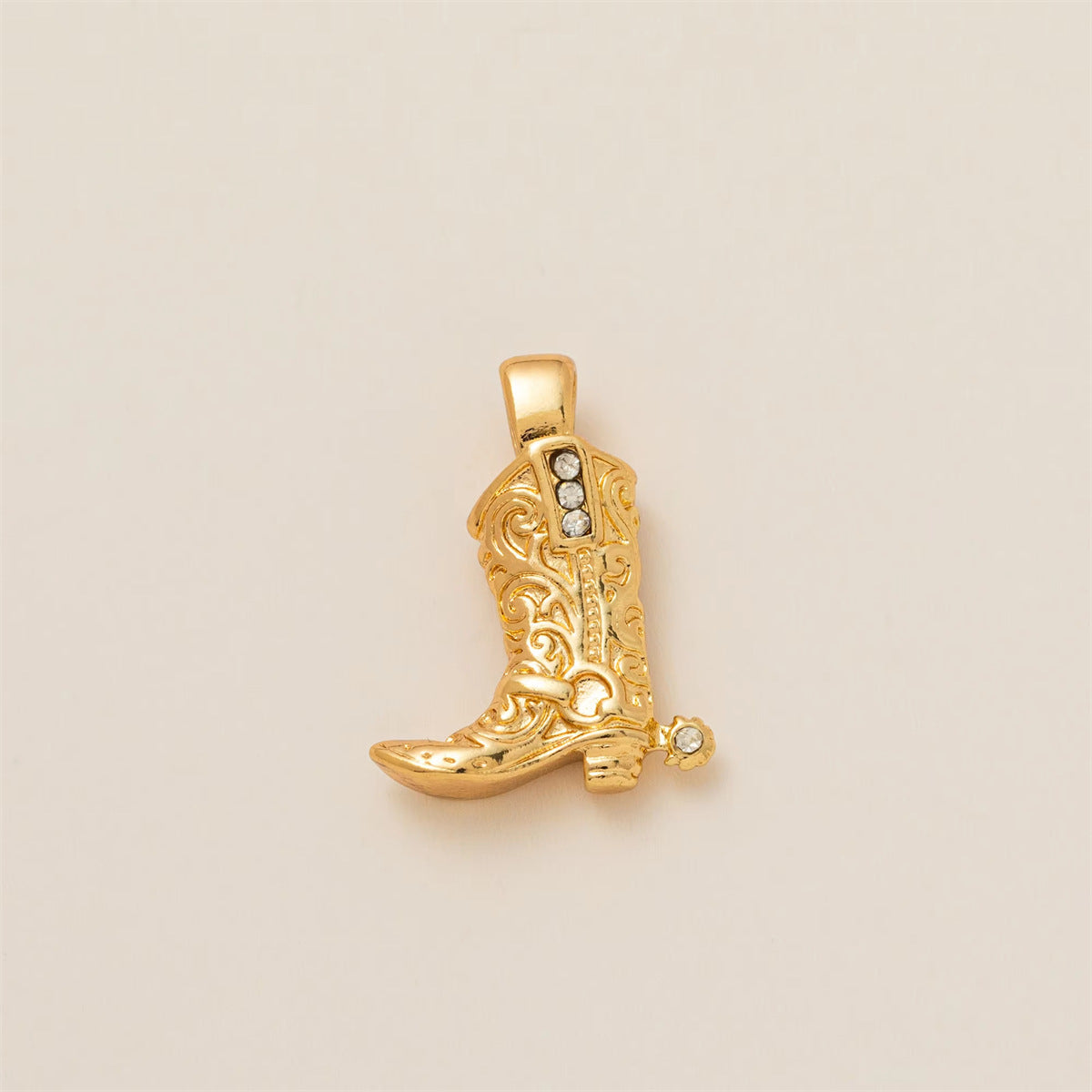 Fashion Gold Plated Brass Boot Charm Bar PVD Coated DIY Pendant
