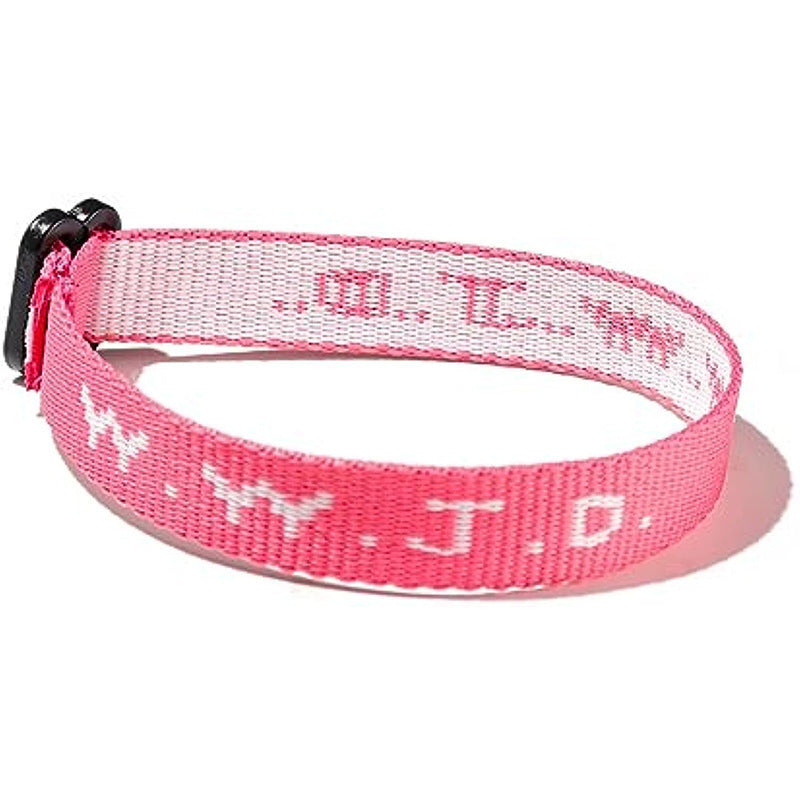 Sporty Unisex Adjustable Letter Woven Polyester Bracelet DIY Charm Bar