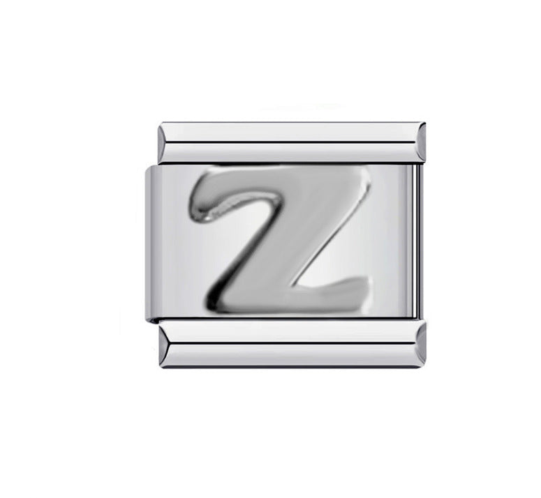 Minimalist Letter Stainless Steel Plating Charm Bar