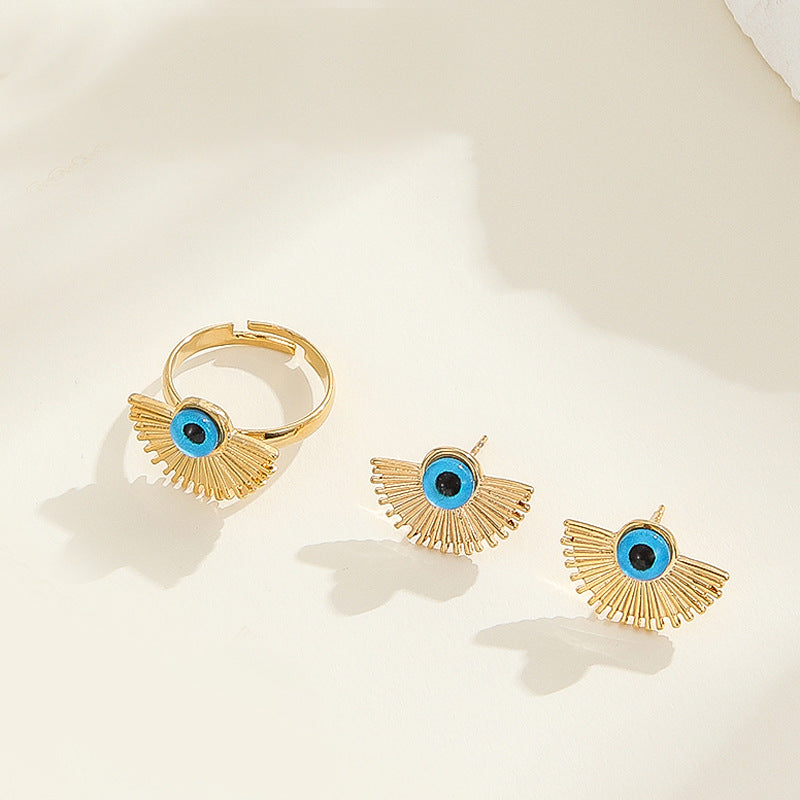 Collar con Colgante de Mal de Ojo de Hip-Hop Retro con Acabado Esmaltado, Joyería de Aleación para Mujer