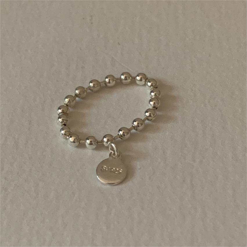 Anello in Argento Geometrico Minimalista con Design a Sfera Arrotondata da Donna, Fascia in Argento Sterling 925, Finitura Lucida