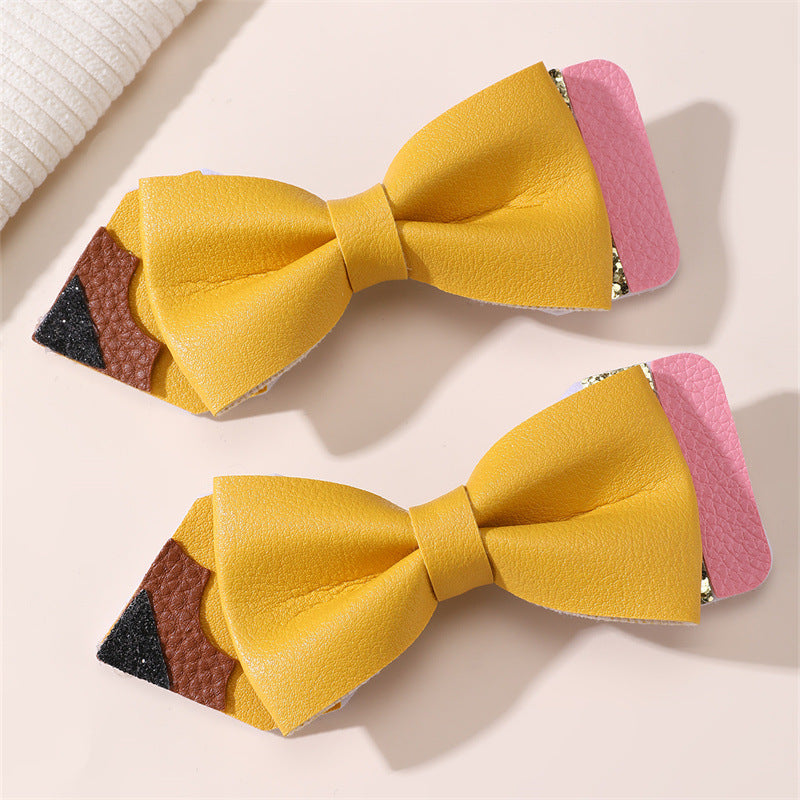Fermaglio per Capelli a Fiocco Natural Style per Bambini Realizzato in Poliestere con Texture Arricciata e a Rete della Collezione Princess