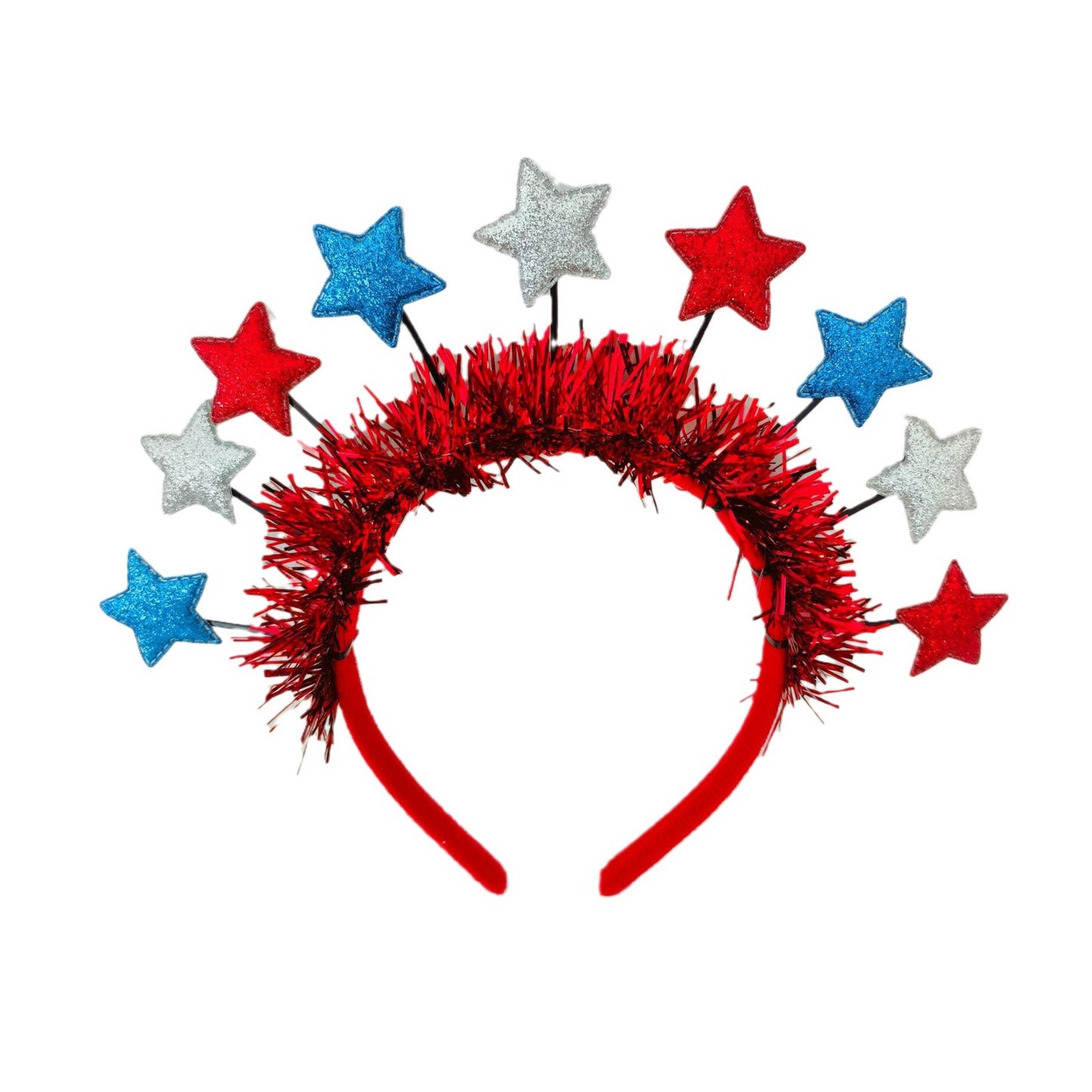 Cerchietto con stelline in tessuto artigianale dolce per feste e festival unisex