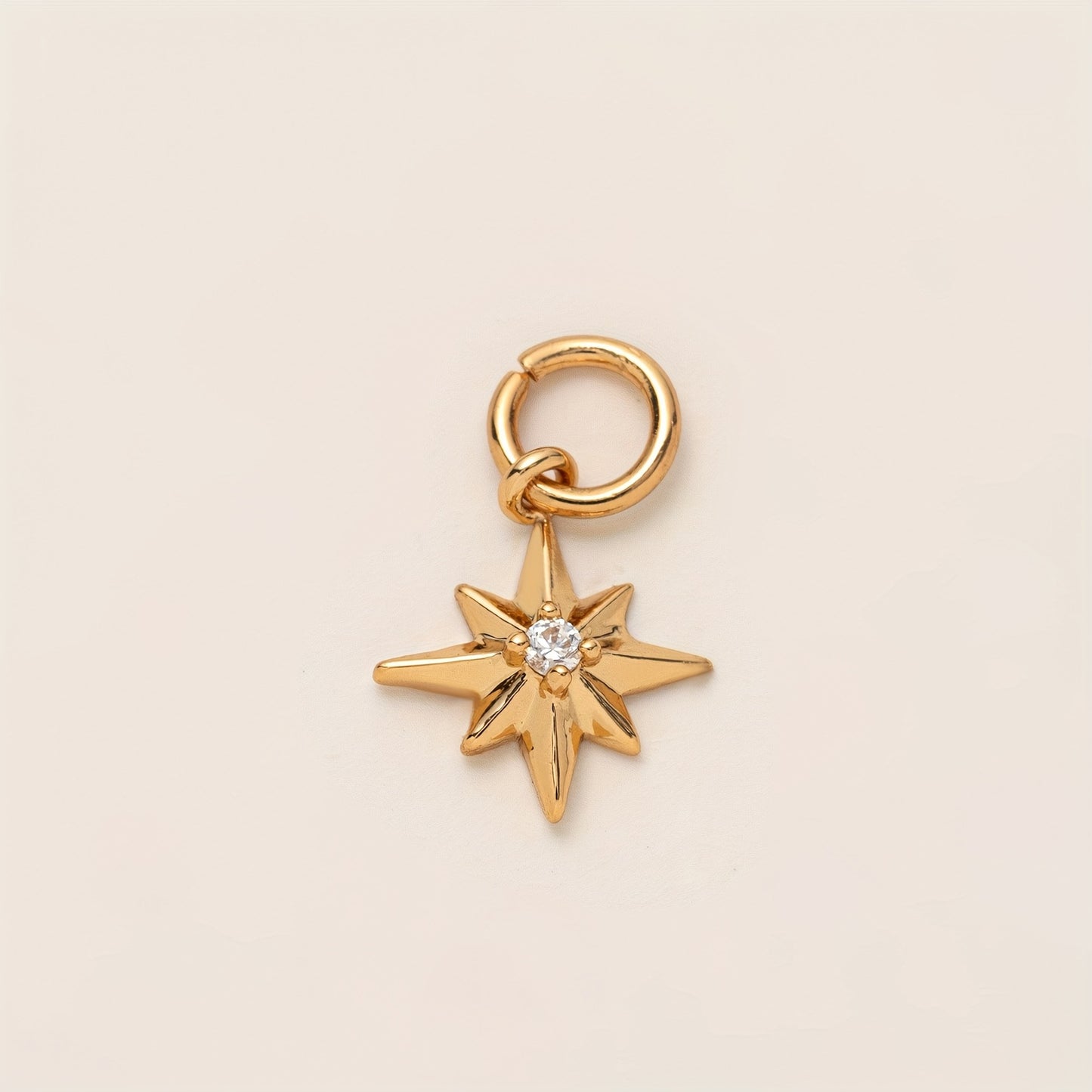 Vintage Gold Plated Brass and Stainless Steel Cross Charm Bar