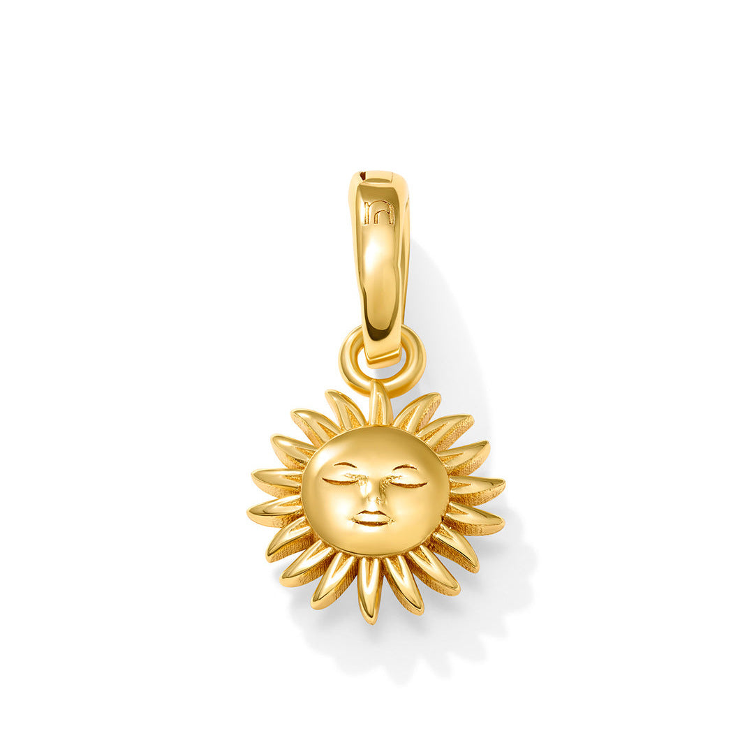 Vintage 18K Gold Plated Stainless Steel Butterfly Charm Bar PVD