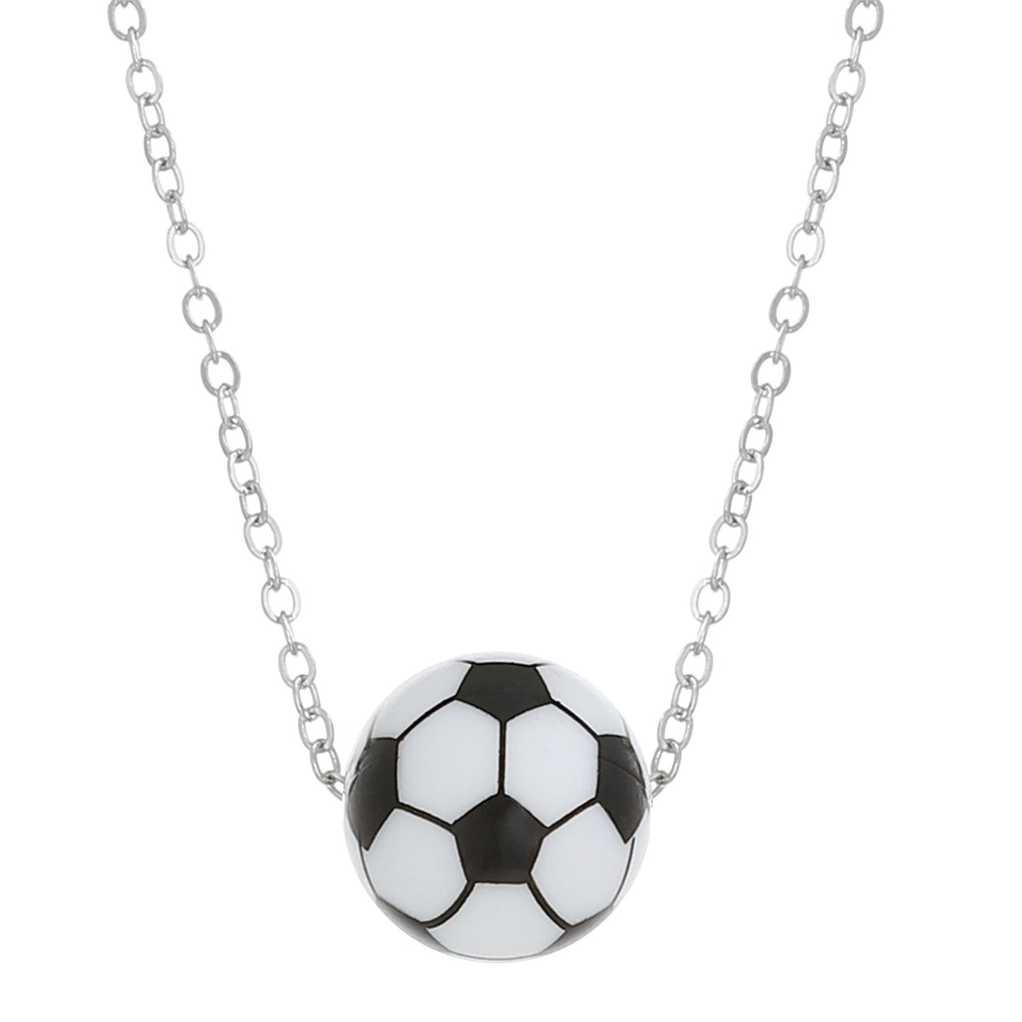 Collana con ciondolo sportivo geometrico in lega placcata per donna