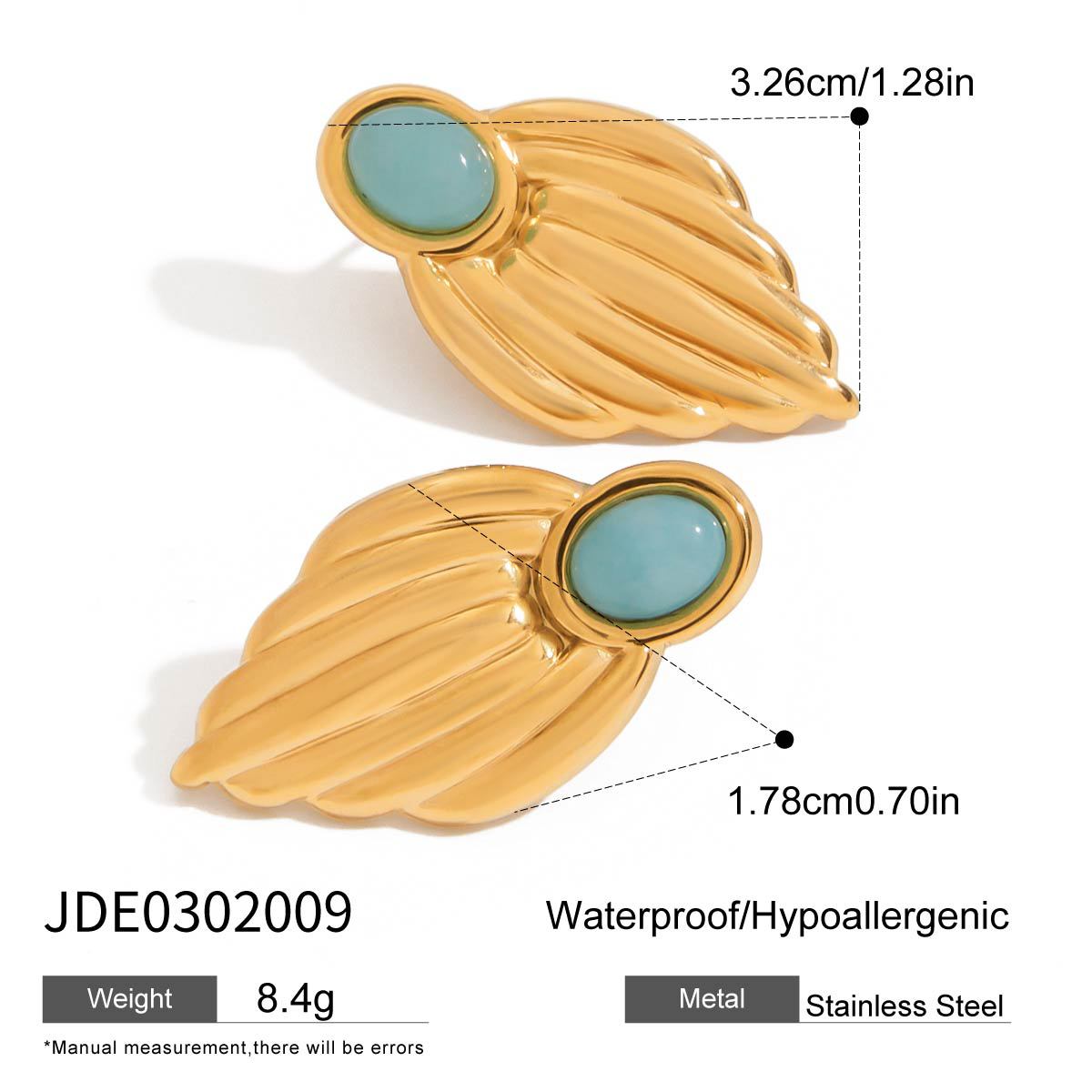 Elegant Round Geometric Stainless Steel Plated Faux Pearl Stud Earrings for Women