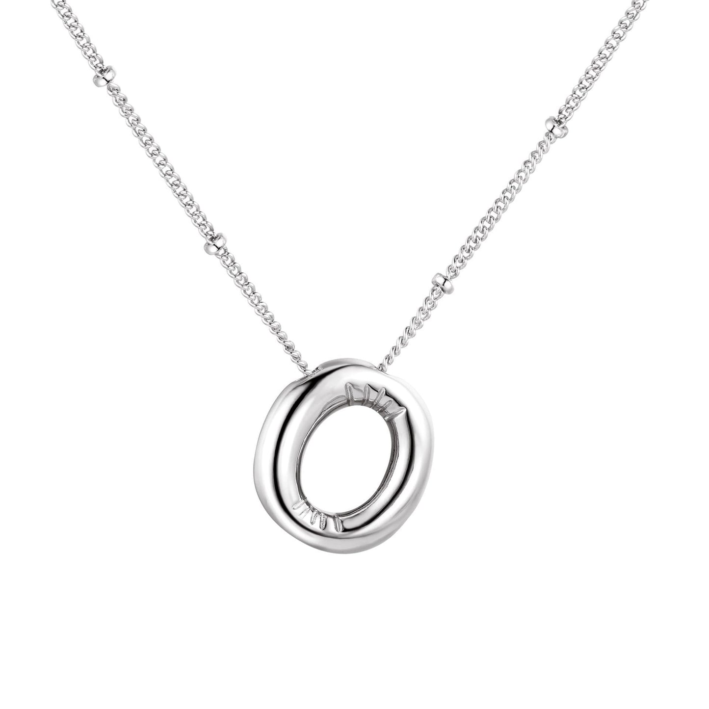 Gold Plated Brass Letter Pendant Necklace for Women