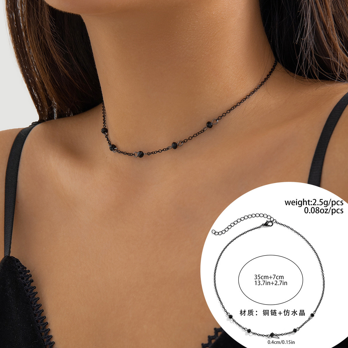 Collana girocollo vintage gotica con lacrime a goccia e nappe da donna, pendente a goccia in metallo galvanizzato su catena a croce