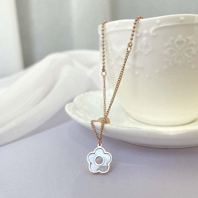 Collana Vintage da Donna con Fiore di Camelia Francese Ciondolo in Acciaio Inossidabile con Finitura Placcata Design Floreale Locket Catena