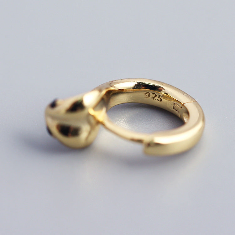 Orecchini a Cerchio da Donna a Serpente in Argento Sterling 925