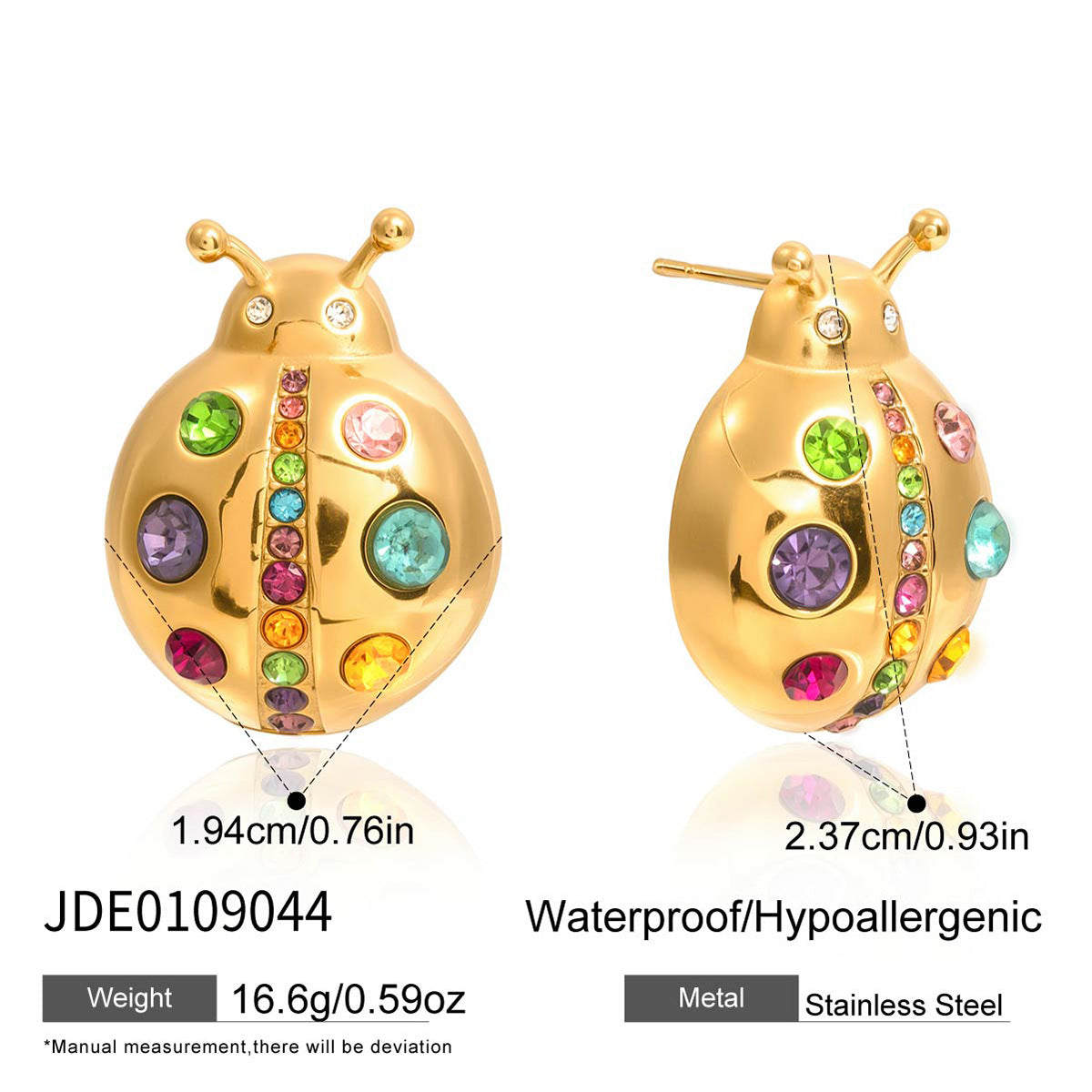 Minimalist Stainless Steel Plated Animal Stud Earrings for Women