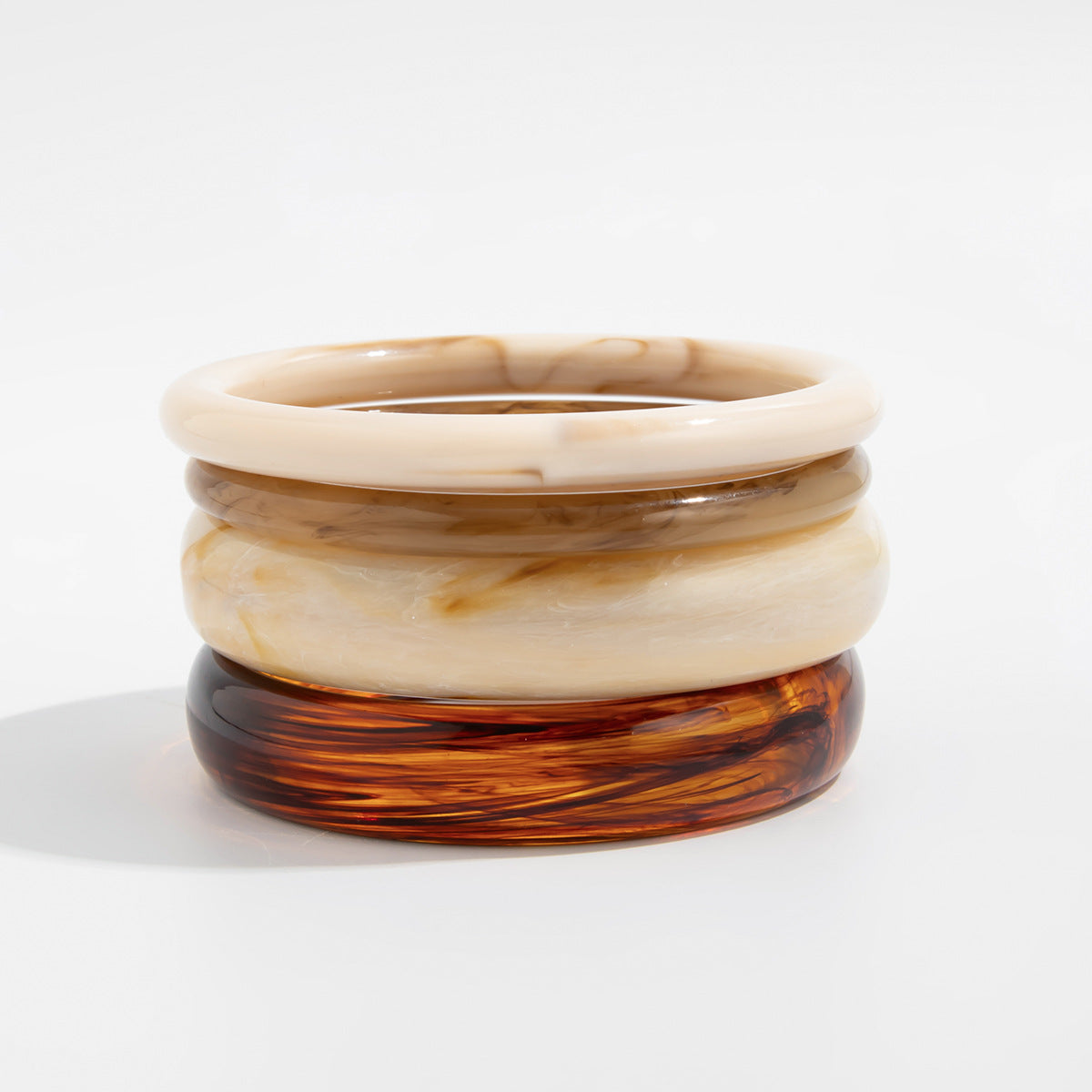 Minimalist Gradient Resin Round Bangle Bracelet