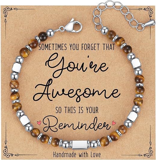 Bohemian Sweet Geometric Natural Stone Turquoise Agate Zebra Print Stainless Steel Bracelet Unisex