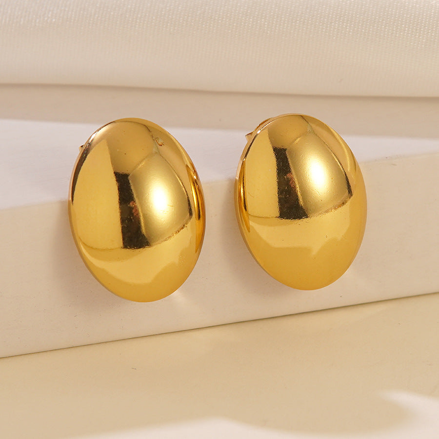 Elegant Floral Geometric Stainless Steel Earrings for Women