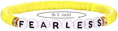 Bohemian Vintage Letter Number Beaded Bracelet Unisex Handmade Layered