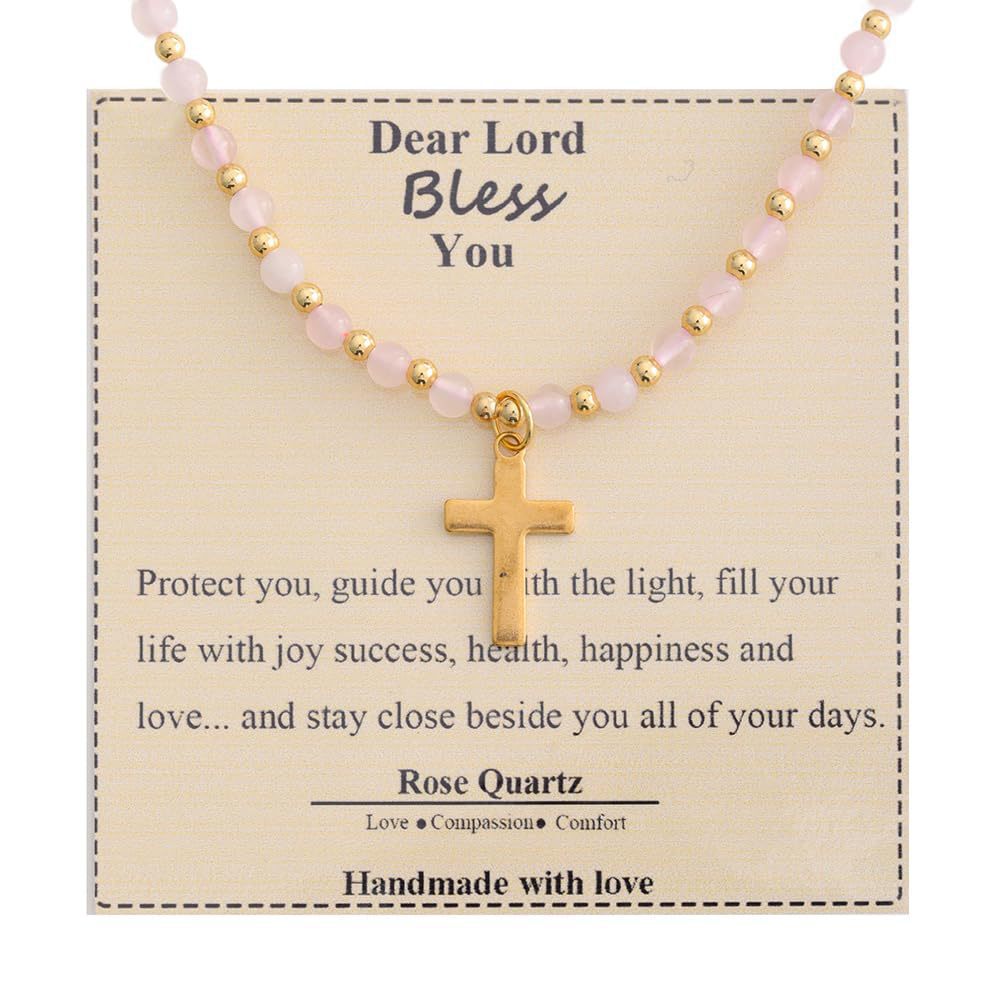Elegant Geometric Cross Alloy Pendant Crystal Ball Chain Necklace for Women