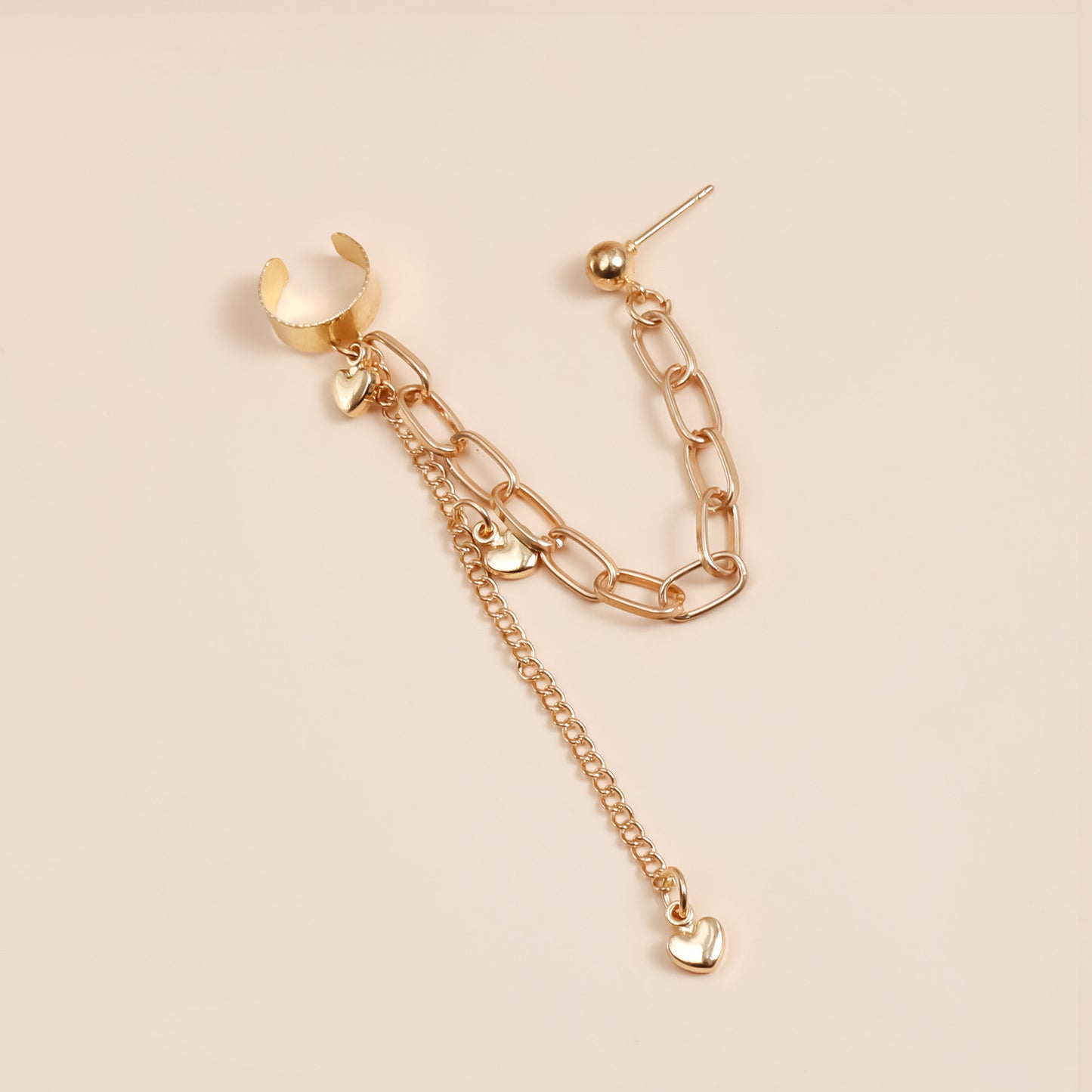 Fashionable OL Style Geometric U-Shaped Alloy Ear Clips with Plating Finish for Women