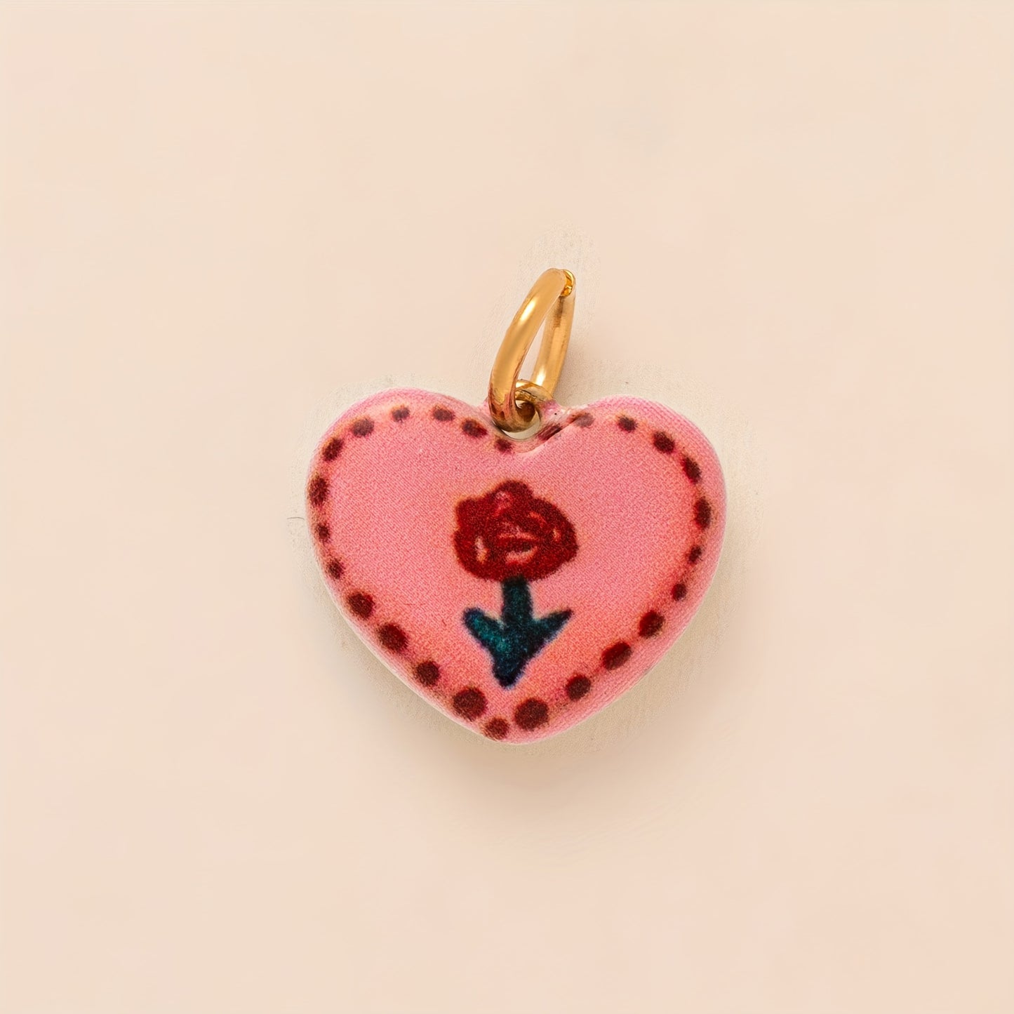 Minimalist PVD Plated Brass Fruit Print Charm Bar