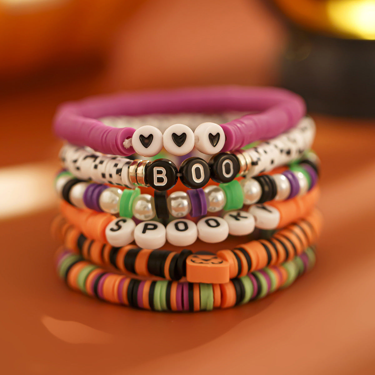 Minimalist Bat Letter Crystal Alloy Drip Oil Bracelet Set for Women