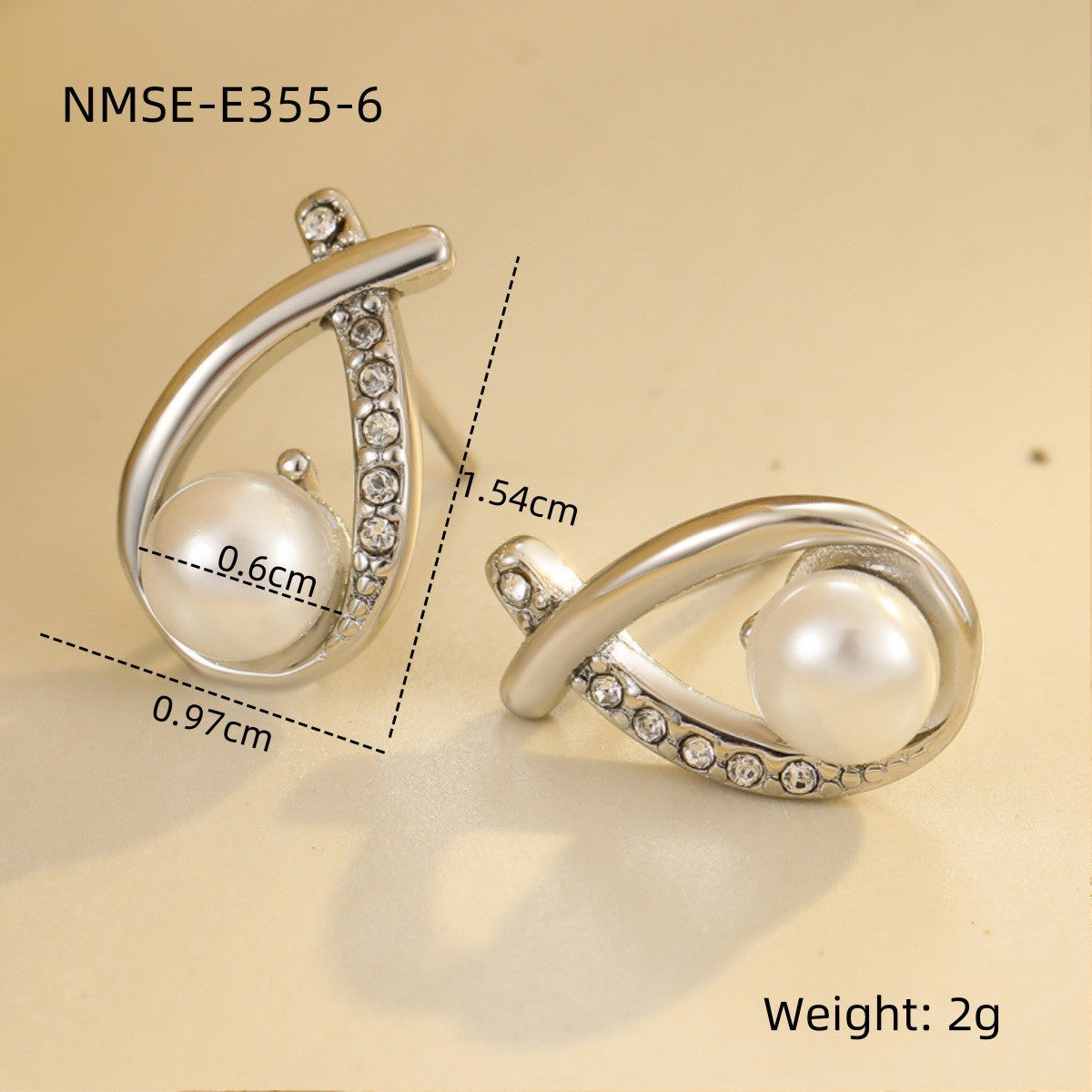 Elegant French-Style Baroque Pearl Earrings in Stainless Steel with Floral and Geometric Design, Electroplated Finish for Women
