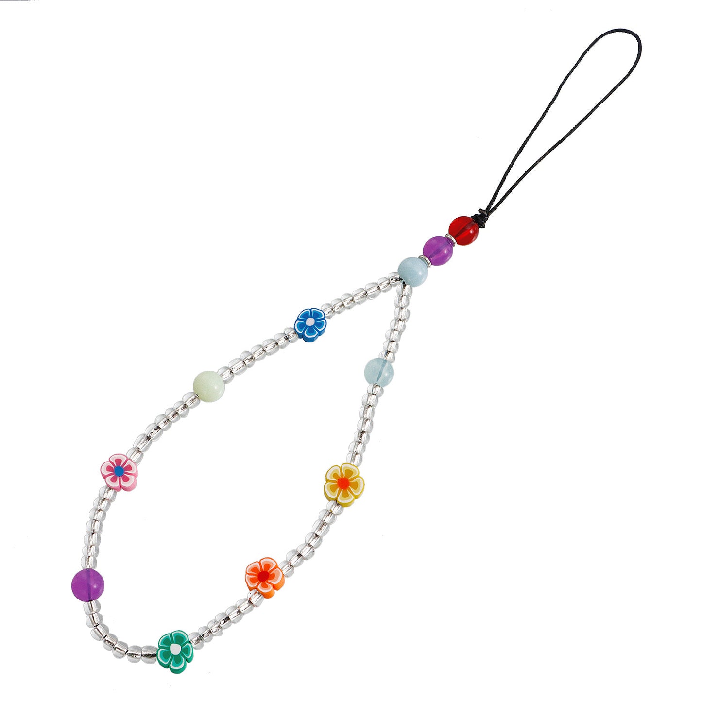 Sweet Fruit Pattern Acrylic Plated DIY Charm Bar Phone Strap