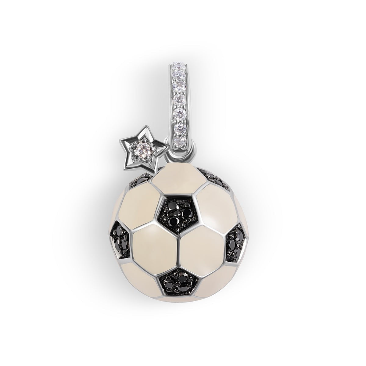 Vintage Sporty Gold Plated Brass Ball Chain with Stainless Steel Cartoon Pendant Charm Bar