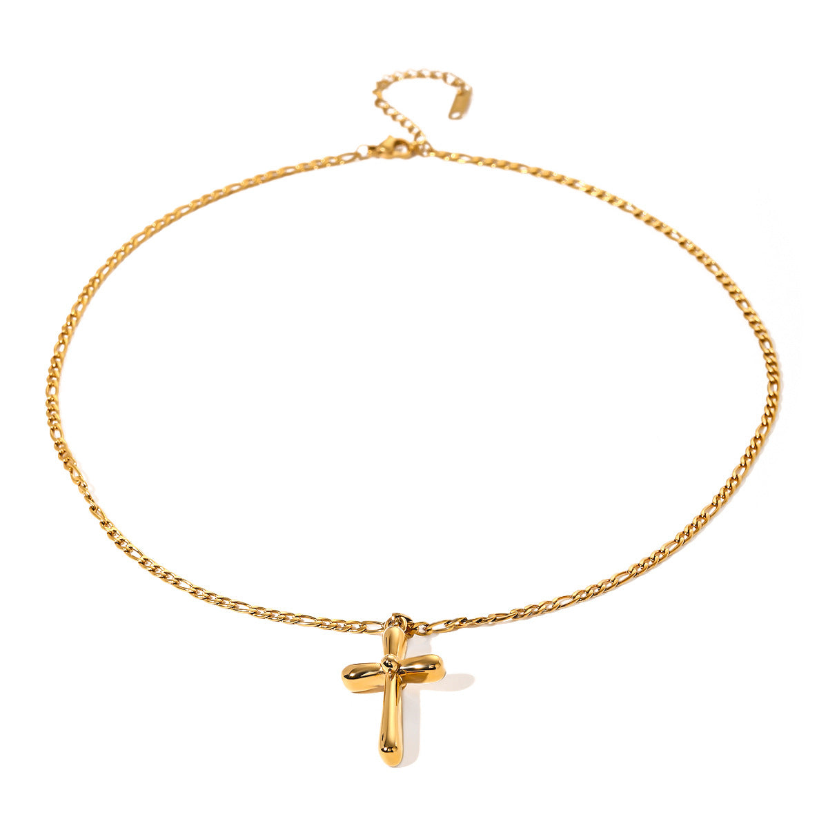Minimalist 18K Gold Plated Cross Stainless Steel Titanium Steel Necklace