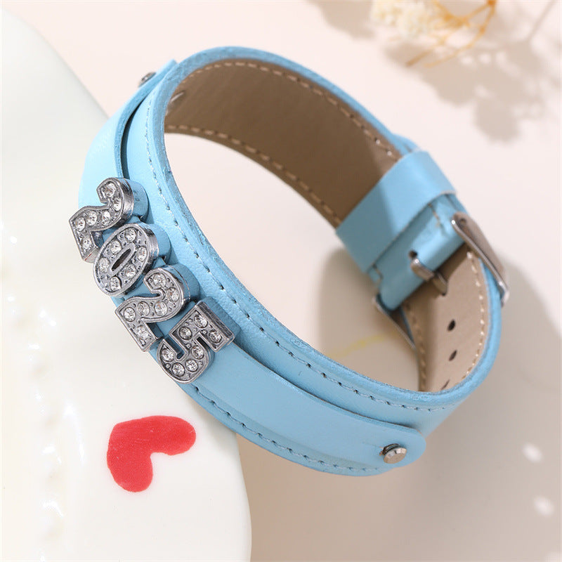 Princess Style Star-Shaped Resin Bracelet with Rhinestone Accents for Girls Aged 6 to 10 Years