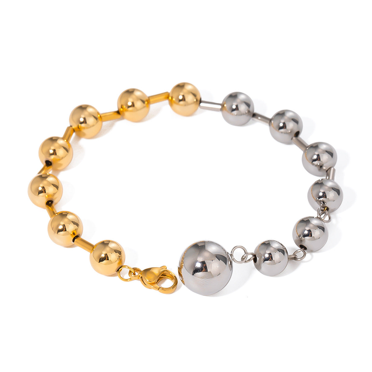 Geometric Round Brass Plated Bracelet for Women