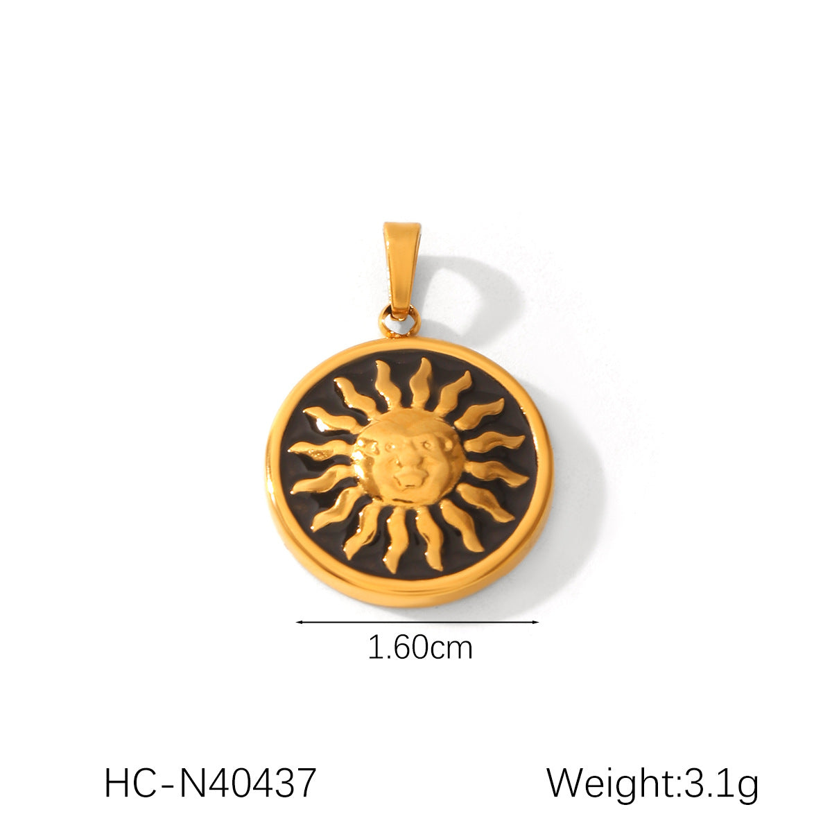 Vintage Luxury Geometric Round Oval Titanium Steel Stainless Steel Plated Gemstone Inlay Charm Bar
