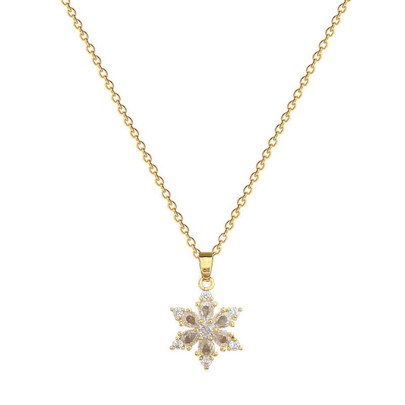 Collana con Pendente Luna Geometrica per Uomo e Donna Catena in Acciaio Inossidabile con Intarsi in Strass Elegante Collana a Ciondolo Minimalista
