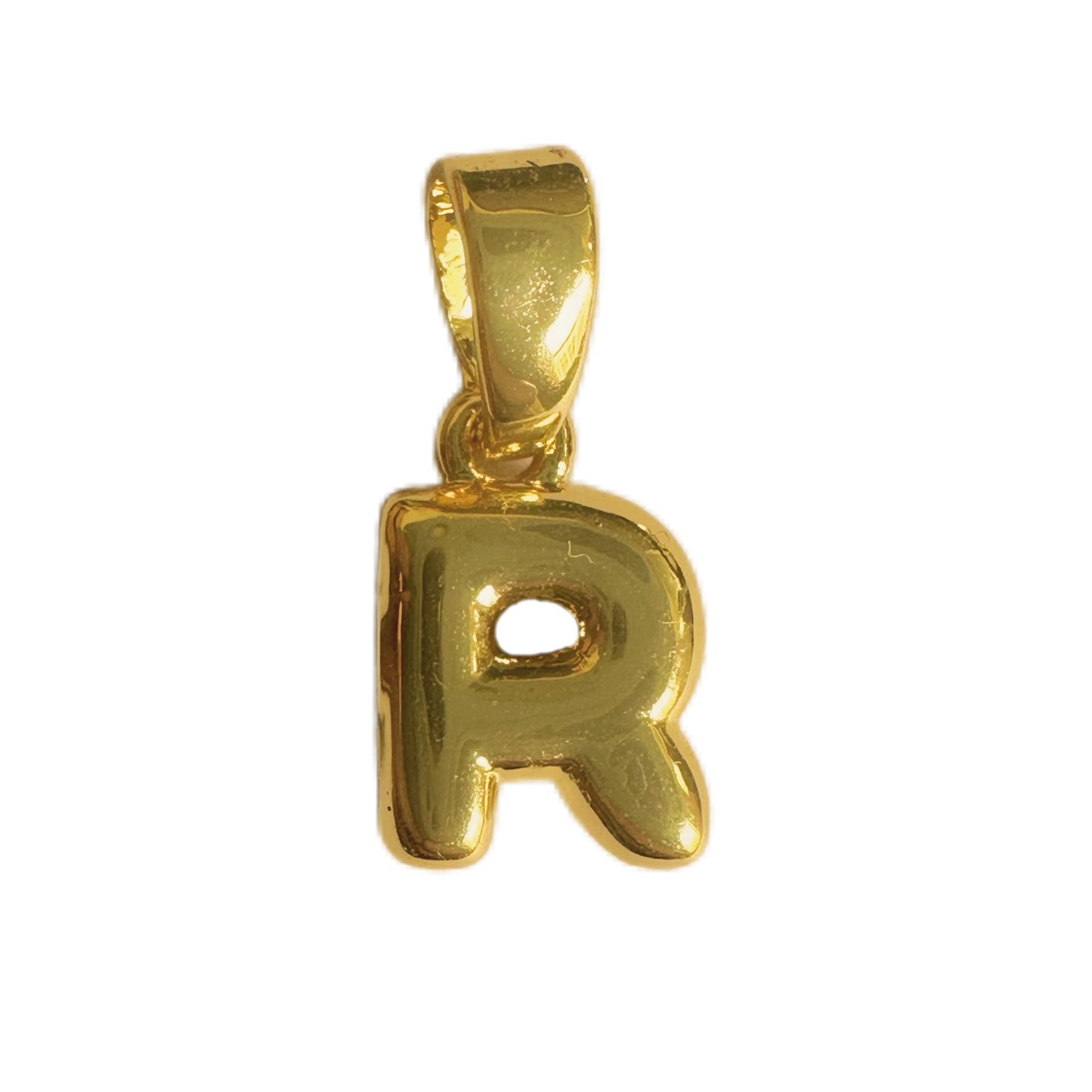 18K Gold Plated Letter Pendant Brass