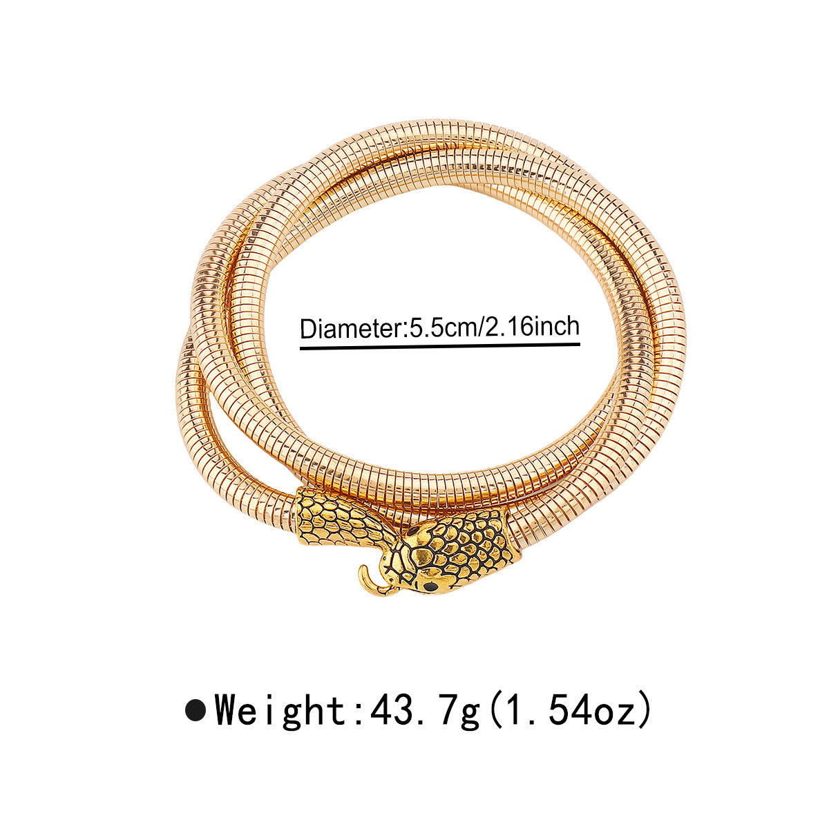 Minimalist Snake-Shaped Iron Choker Necklace with Animal Motif for Unisex Wear