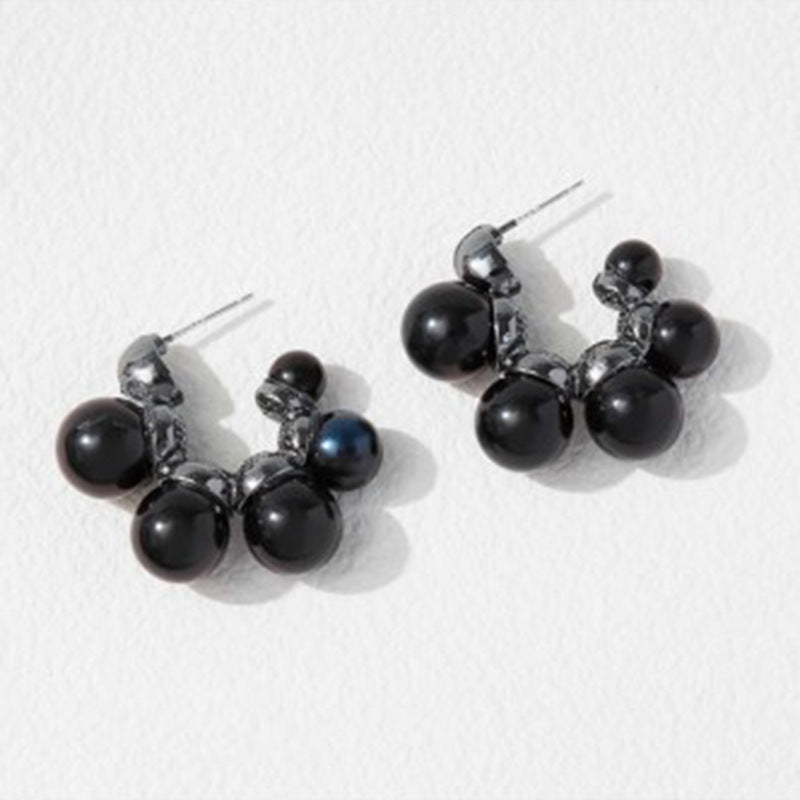 Minimalist Geometric Drop Earrings with Zircon and Pearl Accents in Gold-Plated Copper and 925 Sterling Silver Posts