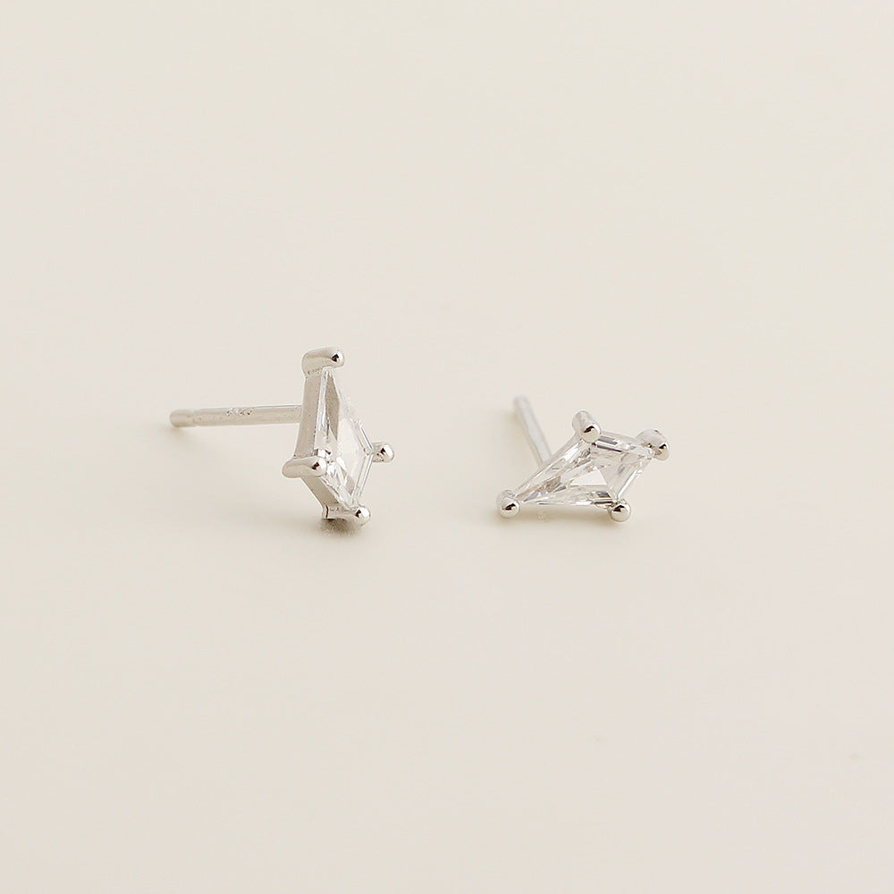 Pendientes colgantes con borla, de plata de ley 925 elegante, con incrustaciones de circonita cúbica cuadrada geométrica