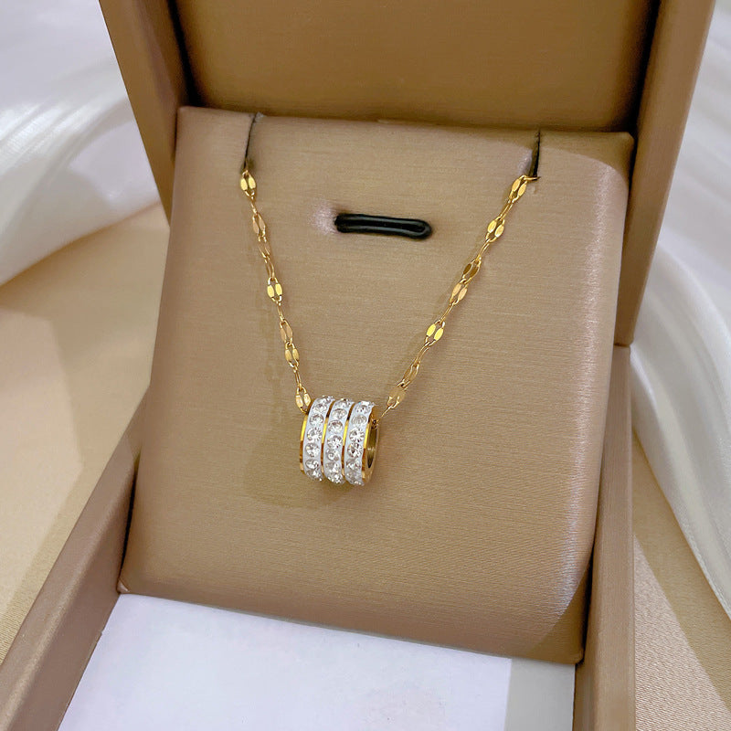 Minimalist Titanium Steel Geometric Collar Chain Necklace for Unisex with Gold and Silver Plating