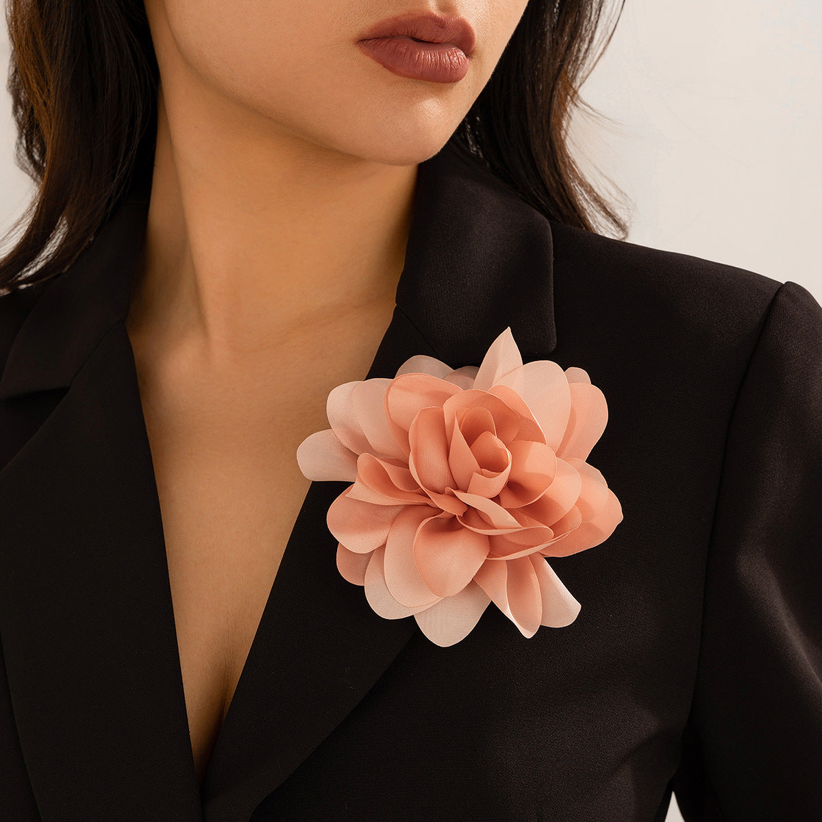 Sweet Handmade Floral Fabric Brooch and Hair Clip for Women