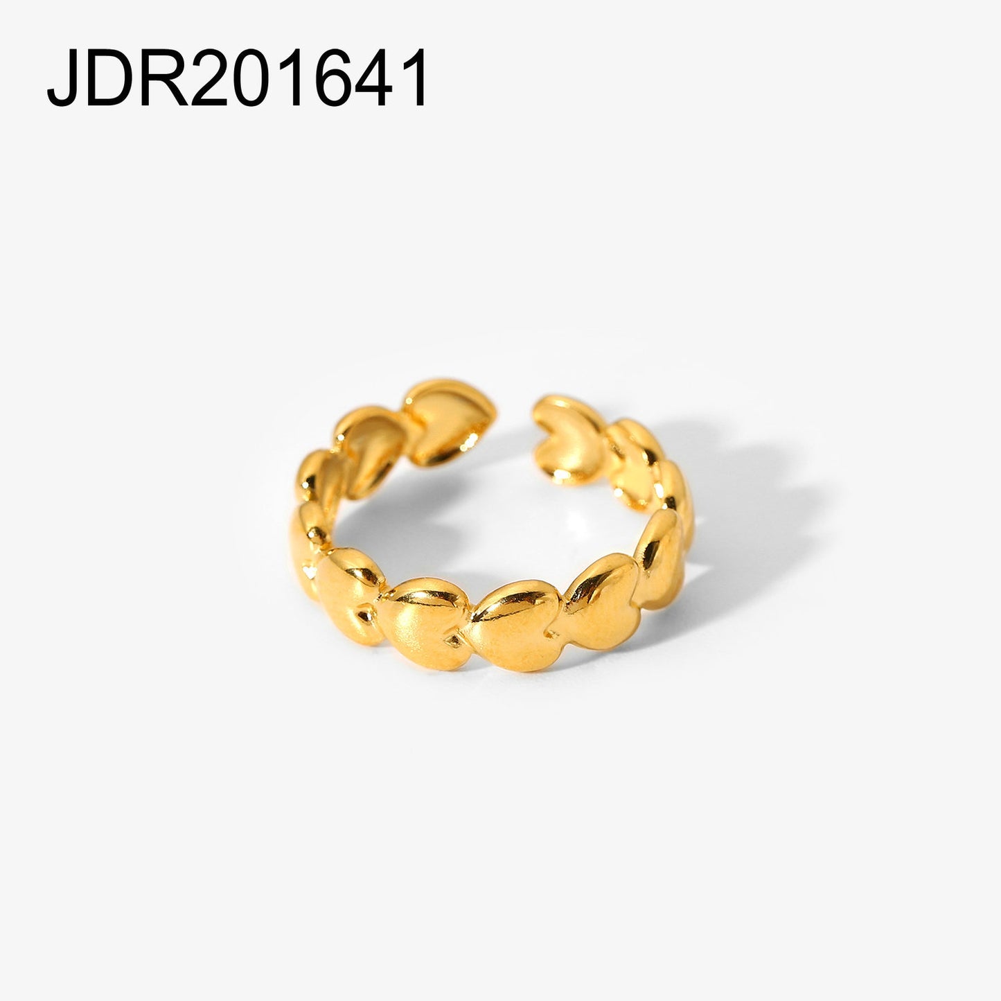 Fashion Geometric Cross Open Ring 18K Gold Plated Stainless Steel Snake Design for Women