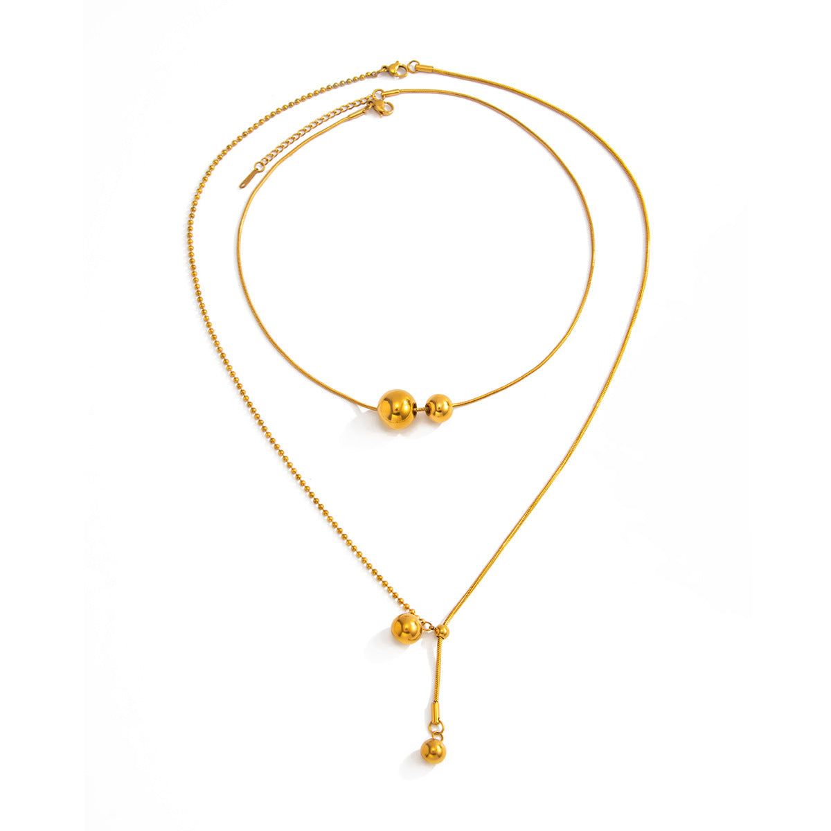 Minimalist Geometric Round Stainless Steel PVD Necklace for Women