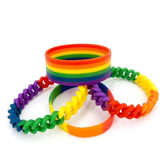 Minimalist Gradient Round Silicone Bracelet Unisex Woven Band