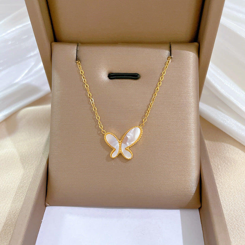 Geometric Minimalist Titanium Steel Pendant Necklace for Women and Men with Irregular Chain