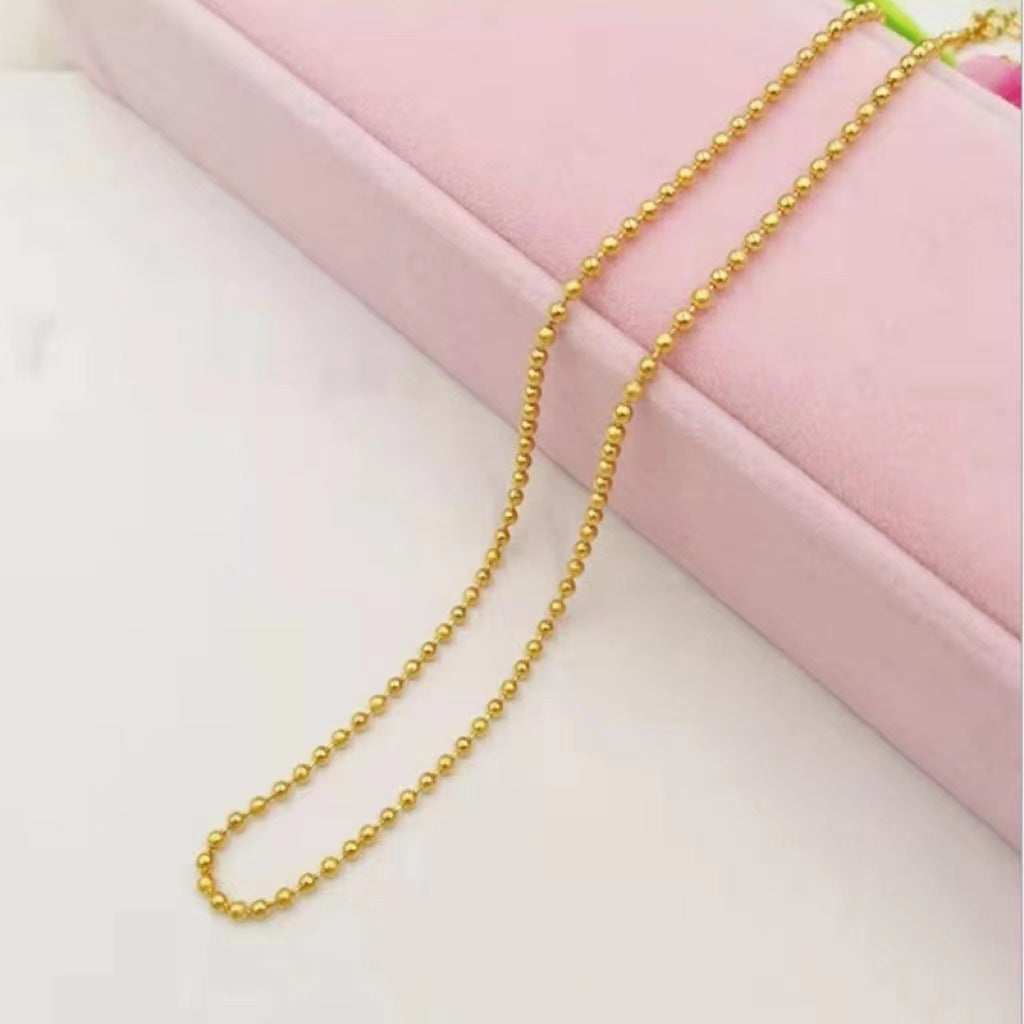Collana a catena a O in acciaio al titanio minimalista da donna Collana sottile per clavicola senza ciondolo Gioielli in acciaio inossidabile ipoallergenici
