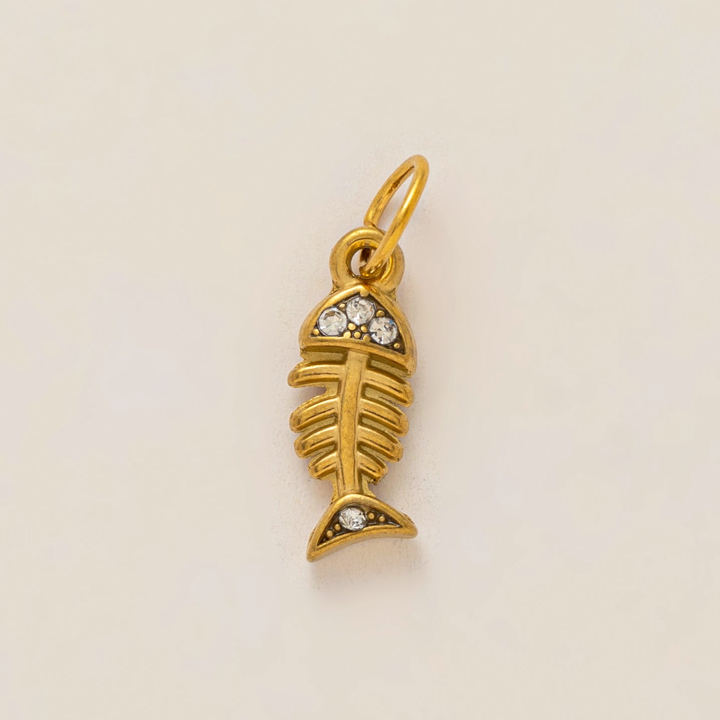 Vintage Round Stainless Steel PVD Gold Plated Dance Shoe Charm Bar