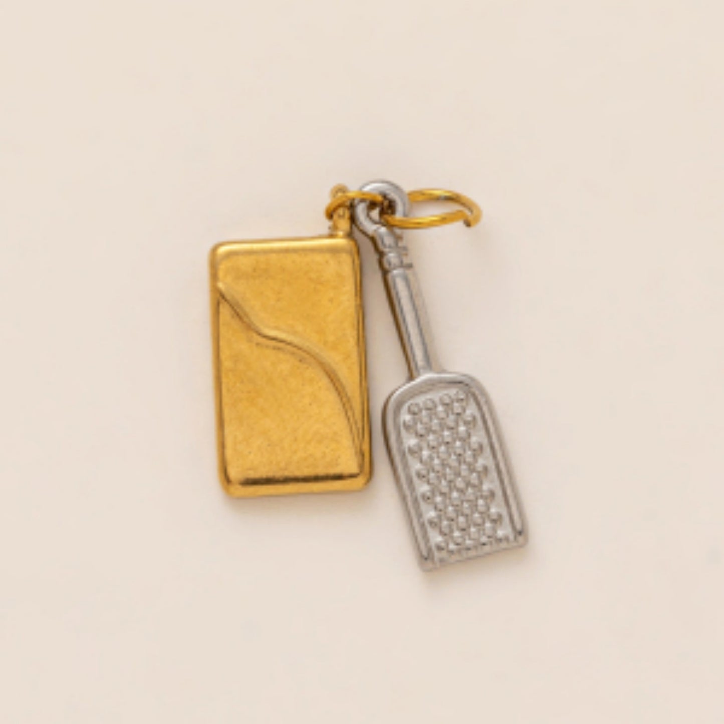 Sporty Geometric Resin Plated Charm Bar for DIY Keychain Bag Pendant