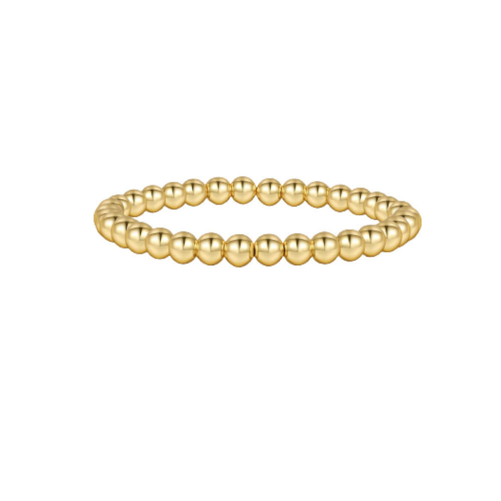 Gold Plated Hematite Beaded Stretch Bracelet Set