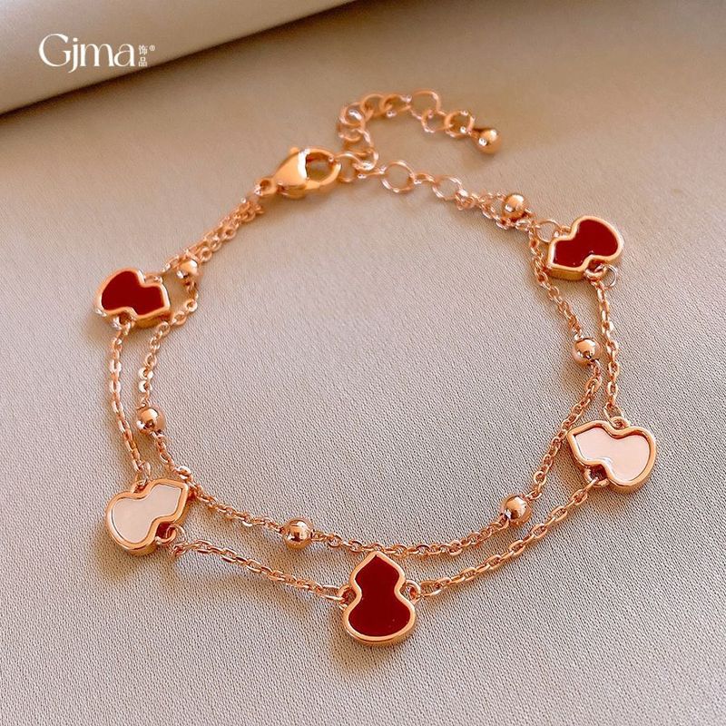 Elegant Floral Geometric Brass Bracelet with Cubic Zirconia Inlay for Women